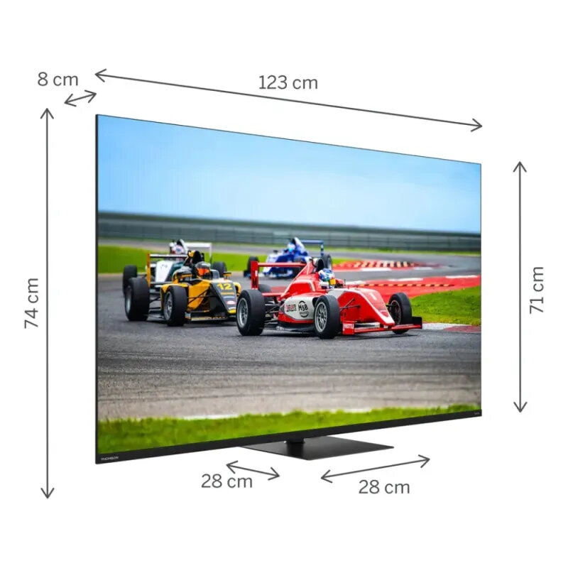 TV Thomson 55" 4K QLED 144Hz 55QG7C14 | Google TV y Peana Giratoria
