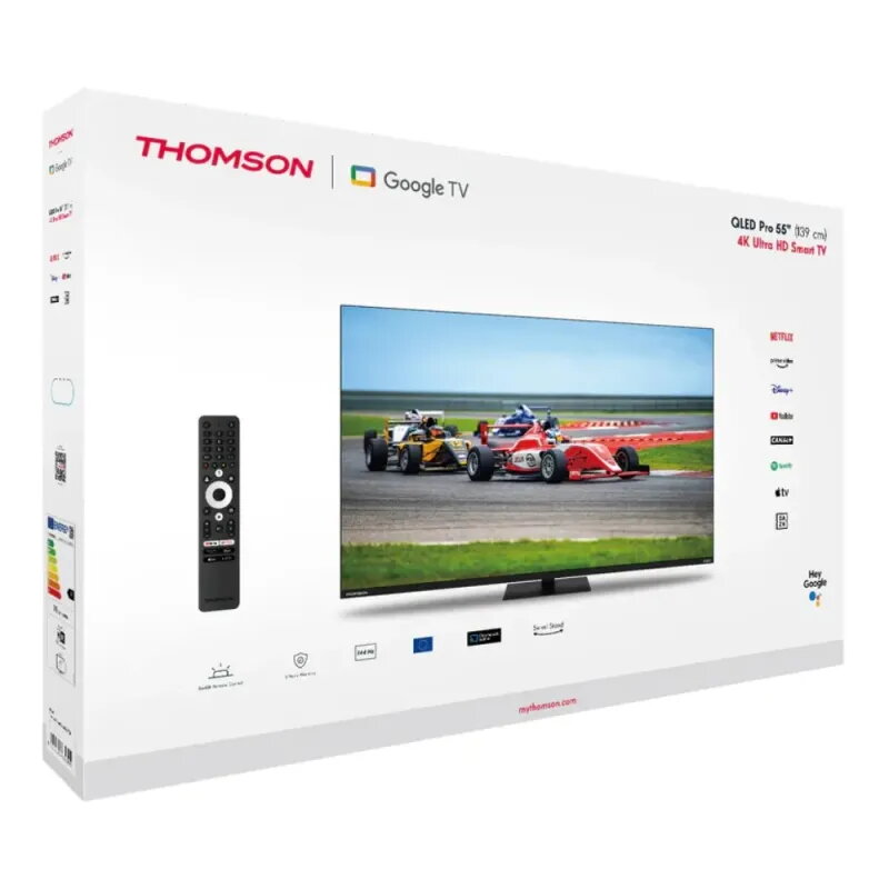 TV Thomson 55" 4K QLED 144Hz 55QG7C14 | Google TV y Peana Giratoria