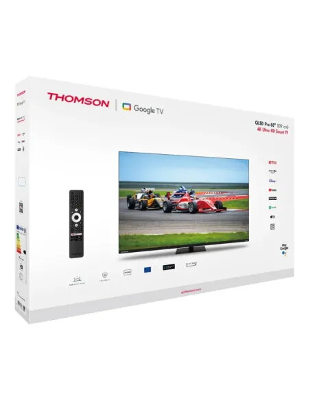 TV Thomson 55" 4K QLED 144Hz 55QG7C14 | Google TV y Peana Giratoria