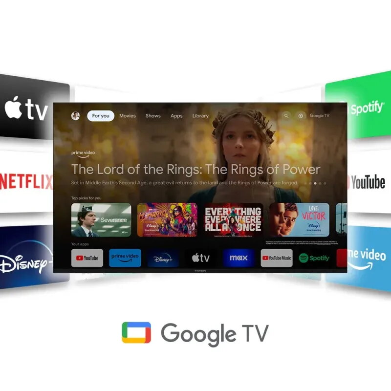 Thomson 55" 4K QLED TV 144Hz 55QG7C14 | Google TV & Swivel Stand