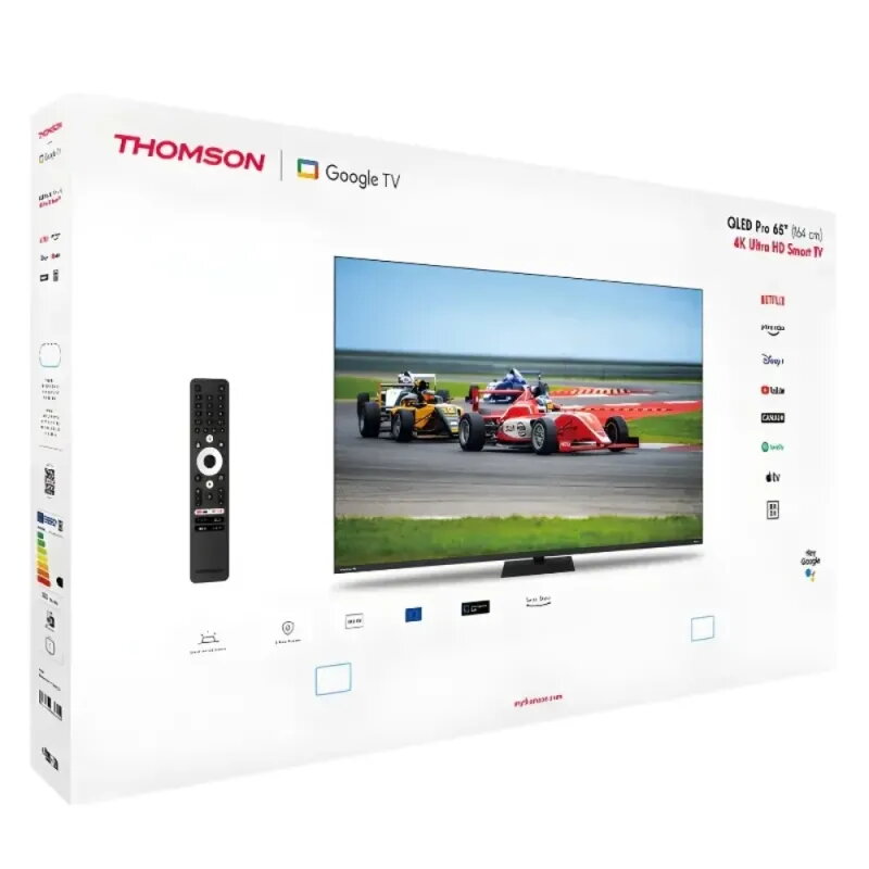 TV Thomson 65" 4K QLED 144Hz 65QG7C14 | Google TV y Peana Giratoria