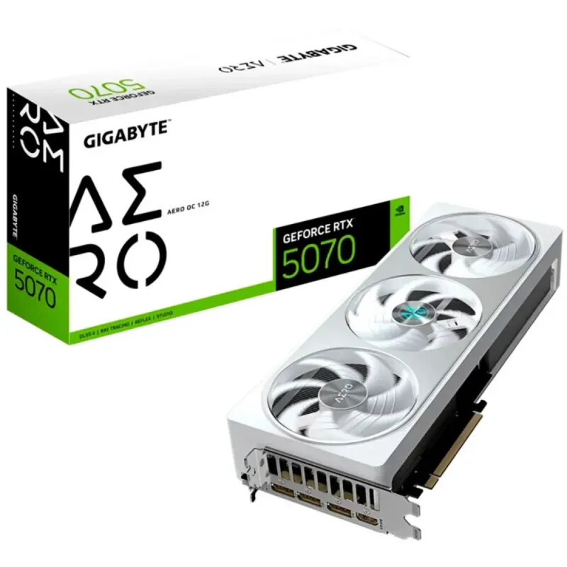 GIGABYTE GeForce RTX 5070 AERO OC 12GB | GDDR7 DLSS 4 Blanca