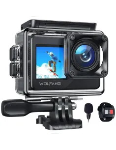 WOLFANG GA120 4K Action Camera | Dual Screen & 20MP | Best Deal