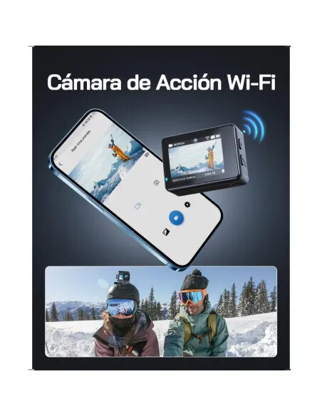 Cámara Deportiva WOLFANG GA120 4K | Doble Pantalla y 20MP | Oferta