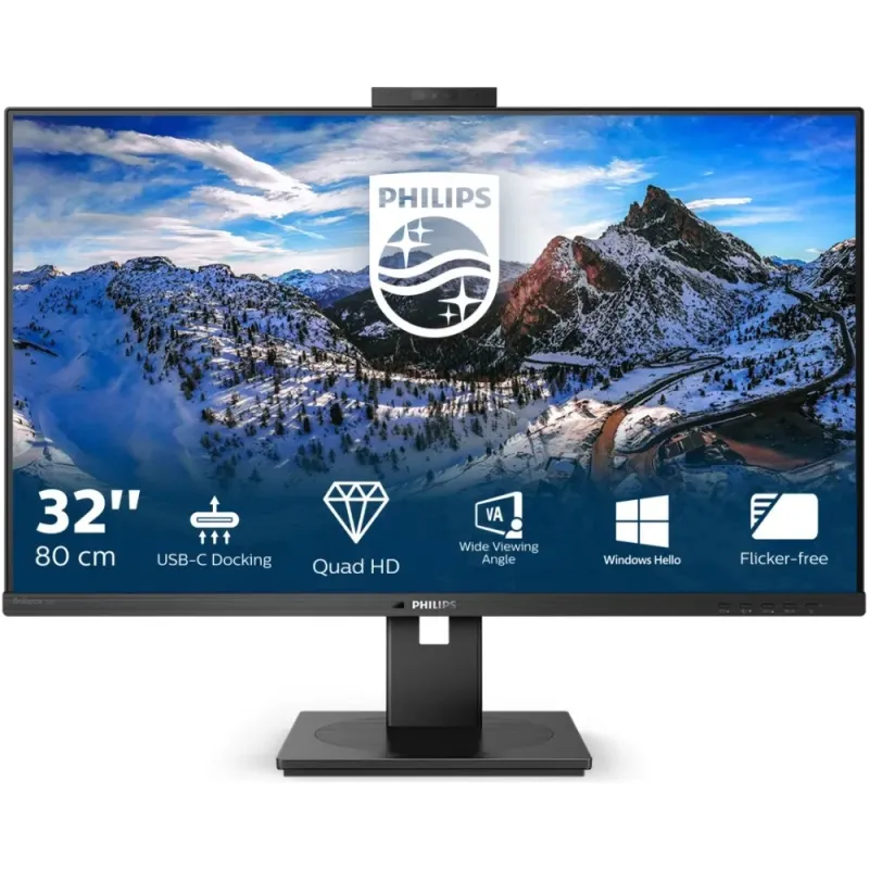 Philips Brilliance 326P1H 32" QHD | 90W USB-C Docking & IPS Monitor