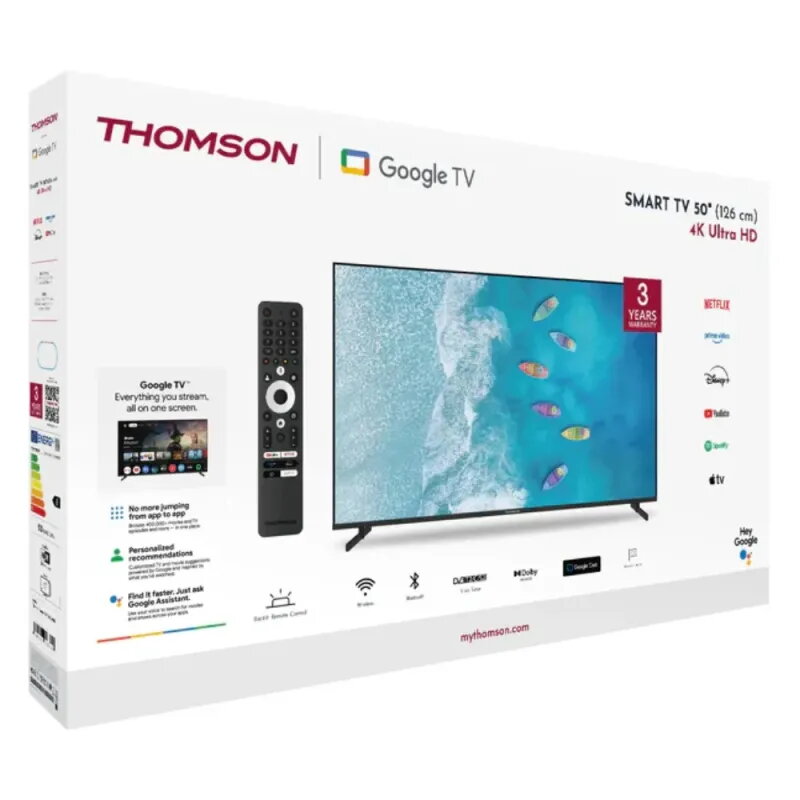 TV Thomson 50UG4S15 50" 4K UHD | Google TV, HDR10 y 32GB