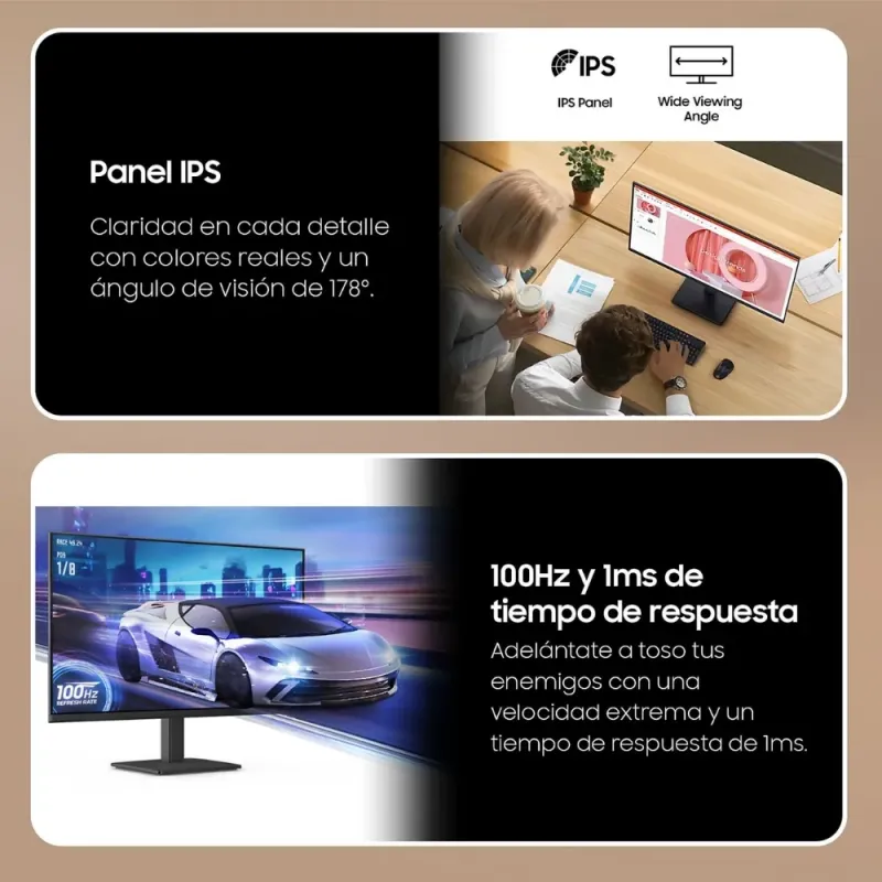 Monitor Samsung Essential S3 24" FHD IPS 100Hz | LS24D300GAUXEN