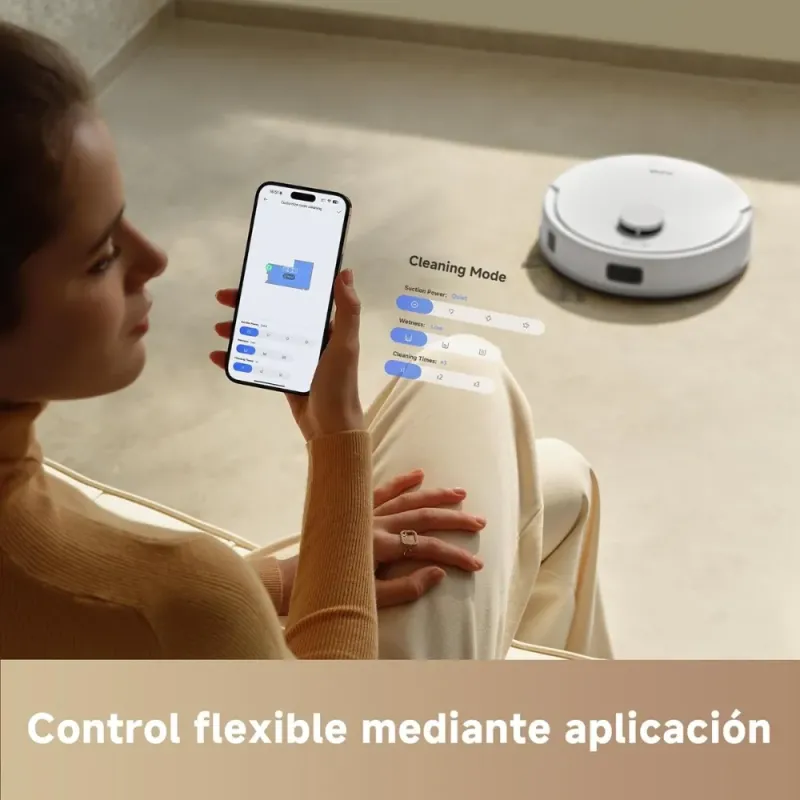 Robot Aspirador Mova E20 by Dreame | 5000 Pa y Láser LDS | Blanco