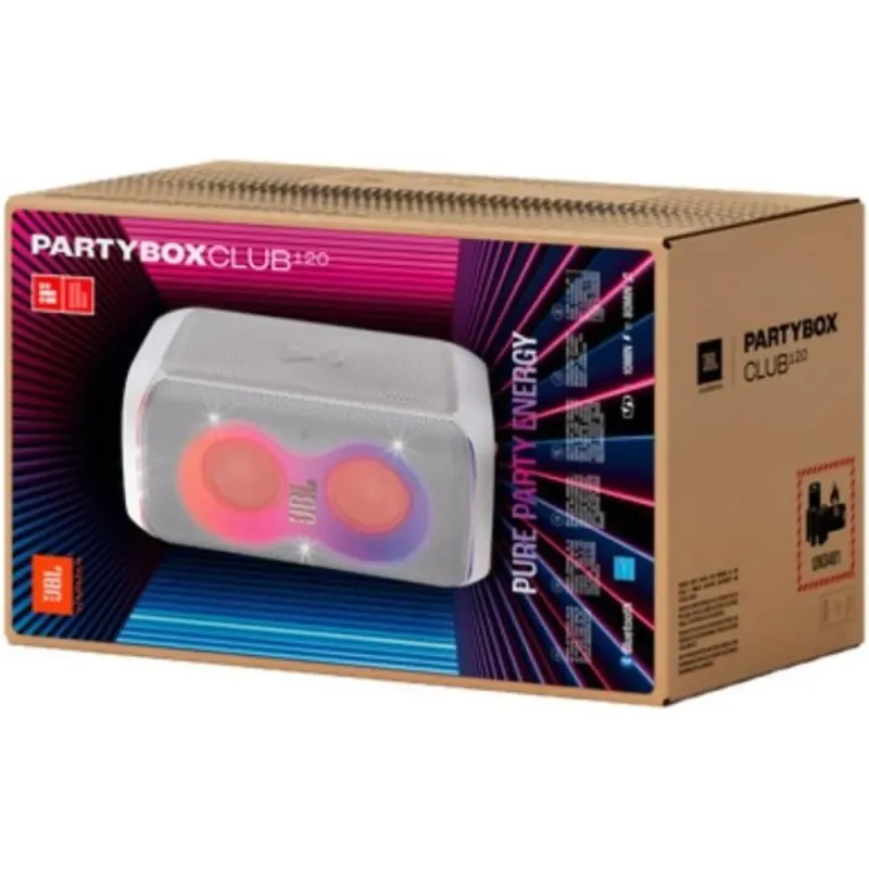 Buy JBL PartyBox Club 120 White | 160W Party Speaker with Lights