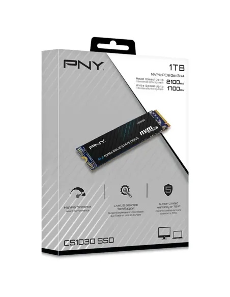 Disco SSD PNY CS1030 1TB M.2 NVMe PCIe Gen3 | 2100 MB/s