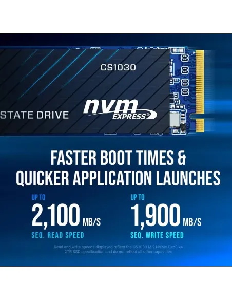 Disco SSD PNY CS1030 1TB M.2 NVMe PCIe Gen3 | 2100 MB/s