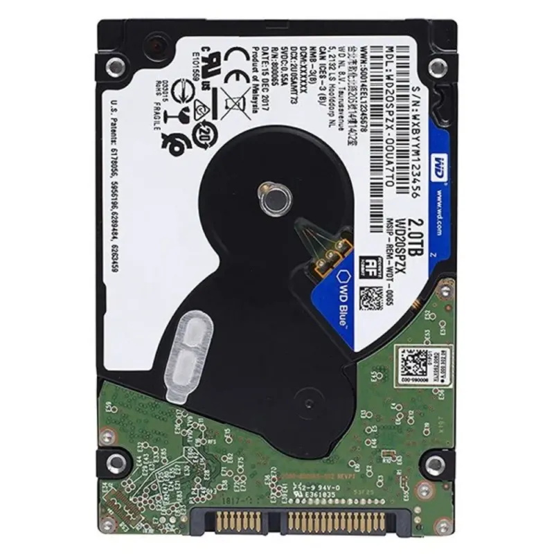 WD Blue 2TB 2.5 SATA 3 Laptop Hard Drive 128MB WD20SPZX