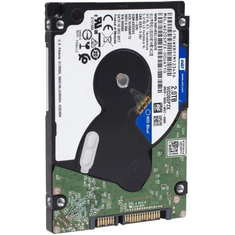 WD Blue 2TB 2.5 SATA 3 Laptop Hard Drive 128MB WD20SPZX