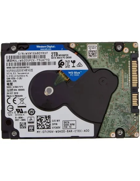 WD Blue 2TB 2.5 SATA 3 Laptop Hard Drive 128MB WD20SPZX