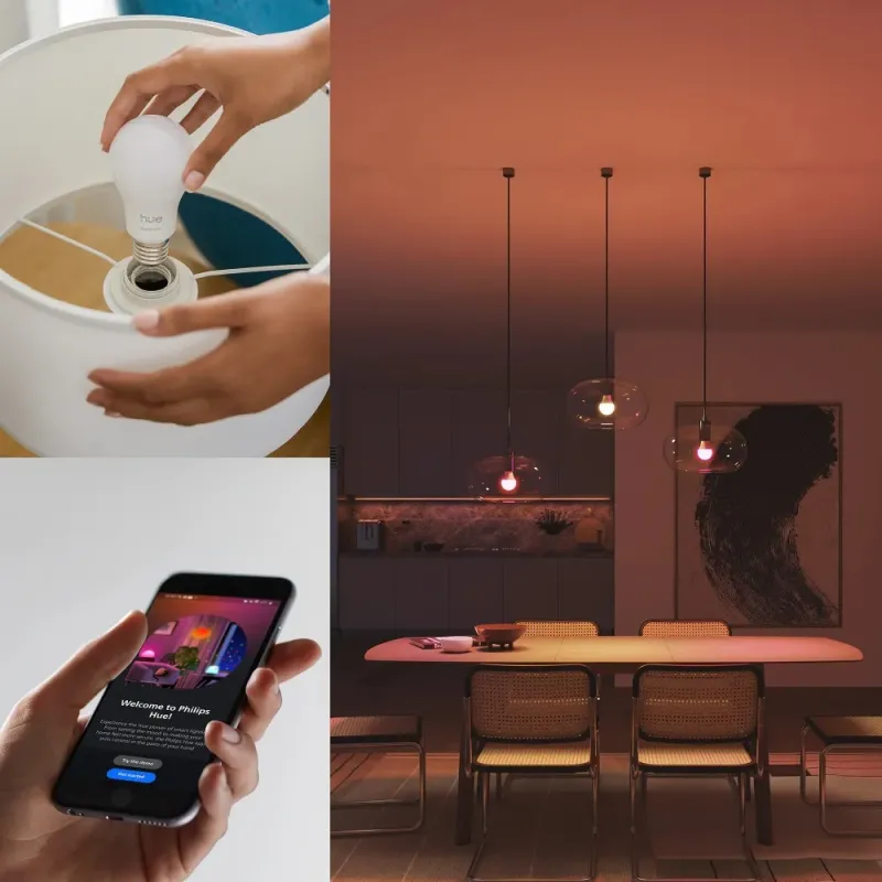 Bombilla Philips Hue Essential E27 Color RGBW 8W Bluetooth