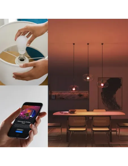 Bombilla Philips Hue Essential E27 Color RGBW 8W Bluetooth