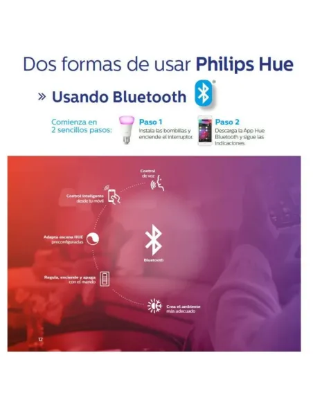Philips Hue Essential E27 Color RGBW 8W Bluetooth Bulb