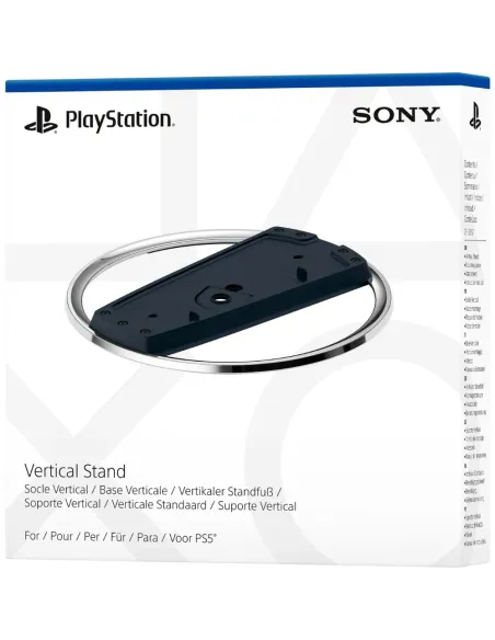 Soporte Vertical Oficial Sony para PS5 Slim | Negro y Cromo