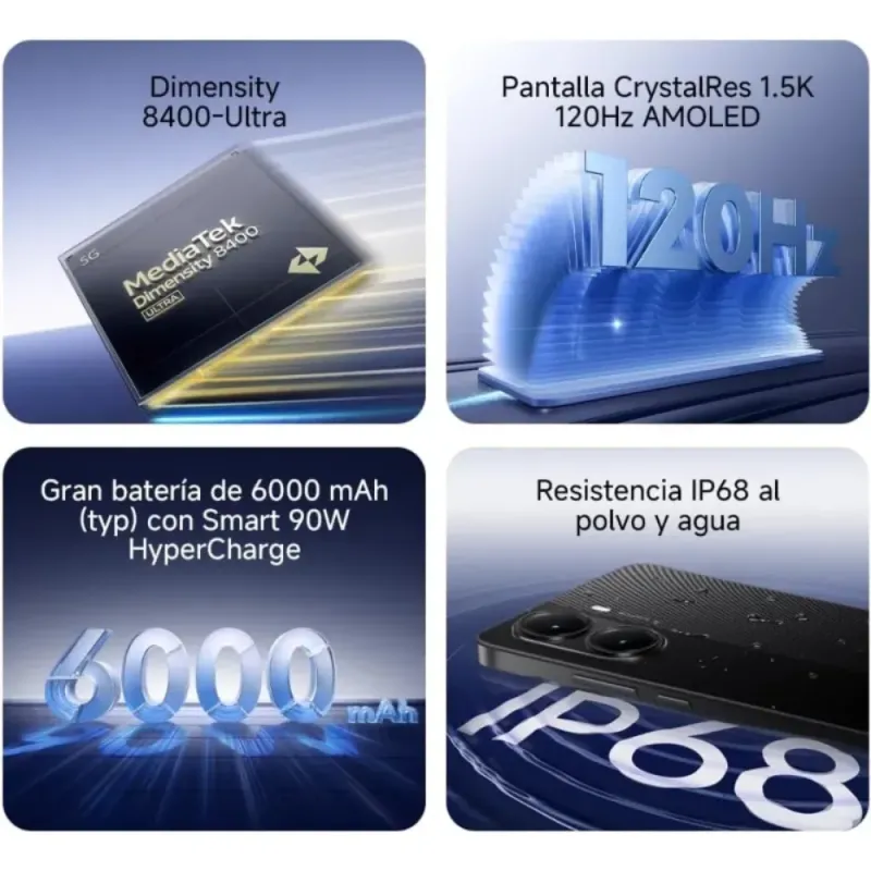 POCO X7 Pro 5G 12GB/512GB Amarillo | 6000mAh y Cámara 50MP OIS