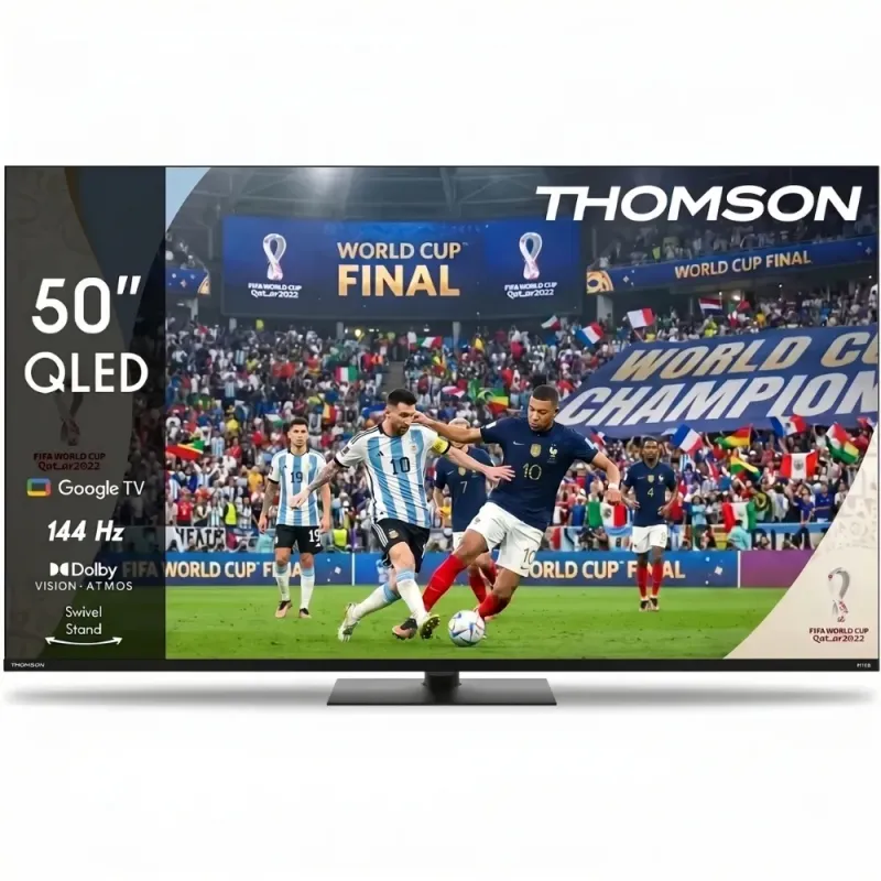TV Thomson 50" 4K QLED 144Hz 50QG7C14 | Google TV y Peana Giratoria