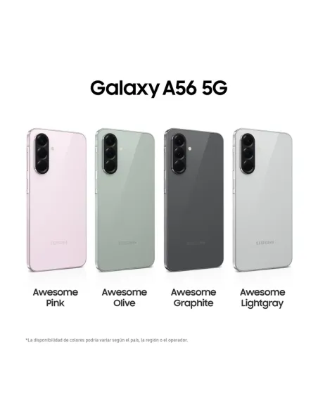 Samsung Galaxy A56 5G 256GB Negro Grafito | IA y Pantalla 120Hz