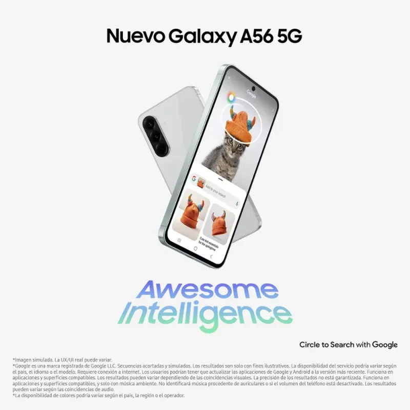 Samsung Galaxy A56 5G 256GB Negro Grafito | IA y Pantalla 120Hz