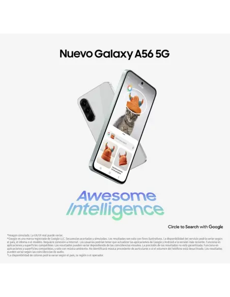 Samsung Galaxy A56 5G 256GB Negro Grafito | IA y Pantalla 120Hz