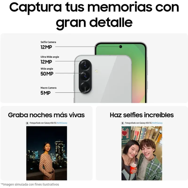 Samsung Galaxy A56 5G 256GB Verde Oliva | IA y Pantalla 120Hz