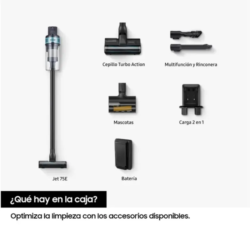 Aspiradora Samsung Jet 75E Pet VS20B75AGR1 Sin Cable 200AW