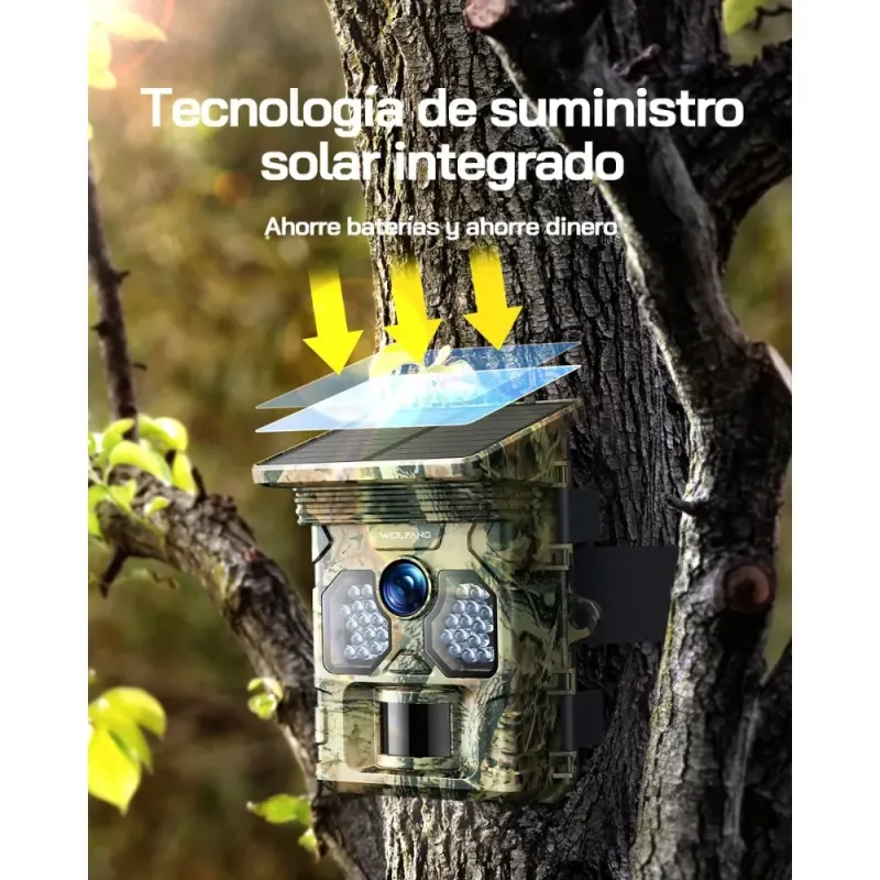 WOLFANG WT02 Solar Trail Camera 4K 48MP | IP66 Night Vision