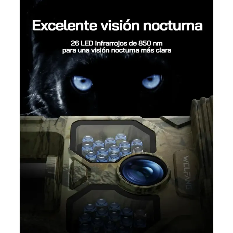 WOLFANG WT02 Solar Trail Camera 4K 48MP | IP66 Night Vision