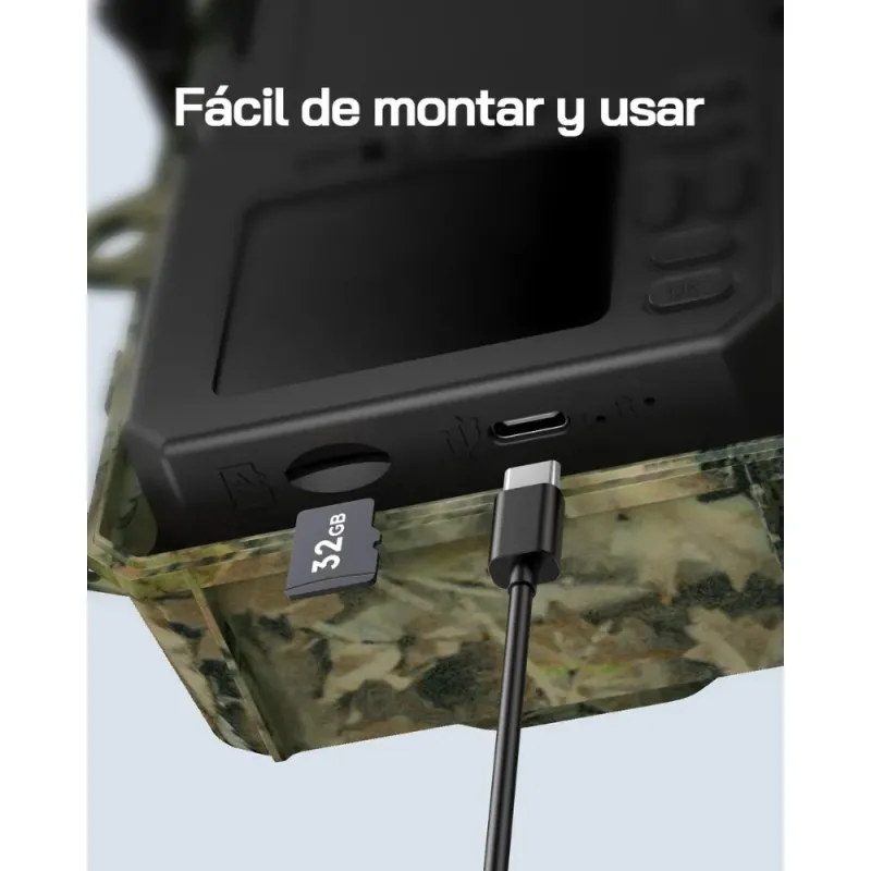 WOLFANG WT02 Cámara Caza Solar 4K 48MP | Visión Nocturna IP66