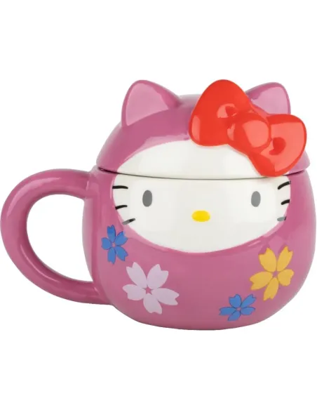 KONIX Taza 3D Hello Kitty Daruma 320 ml Oficial Sanrio Lavavajillas