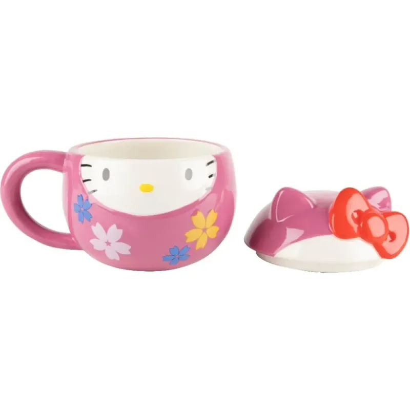 KONIX Taza 3D Hello Kitty Daruma 320 ml Oficial Sanrio Lavavajillas