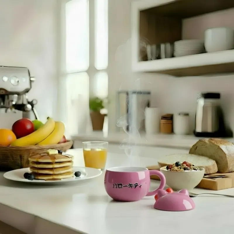 KONIX Taza 3D Hello Kitty Daruma 320 ml Oficial Sanrio Lavavajillas