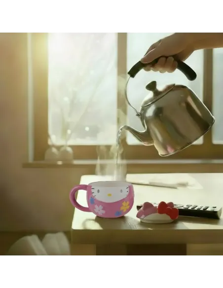 KONIX Taza 3D Hello Kitty Daruma 320 ml Oficial Sanrio Lavavajillas