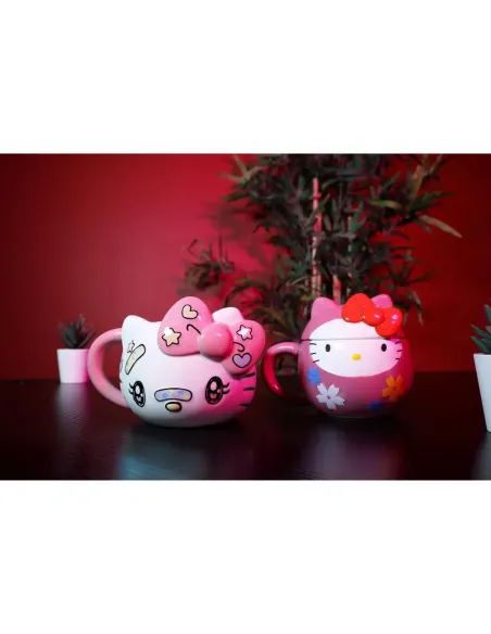 Taza 3D Hello Kitty KONIX 500ml | Taza Cerámica Kawaii Oficial