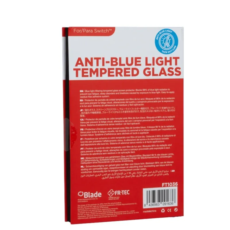 Protector de pantalla FR-TEC Switch Anti Blue Light Tempered Glass