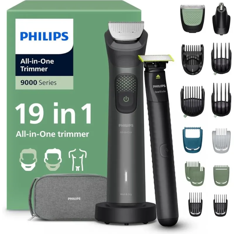 Philips Recortadora Serie 9000 MG9556/15 - 19 en 1 con OneBlade