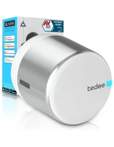 Tedee GO2 Alu Cerradura Inteligente Plata | TLV2.0 | Bluetooth, Sin Llaves, App