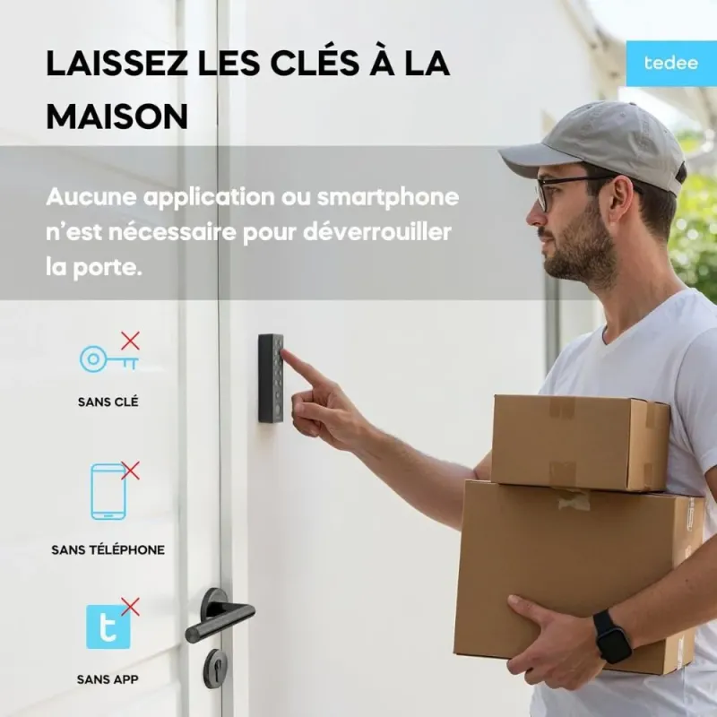 Tedee Keypad PRO - Acceso Inteligente por Huella Dactilar y PIN