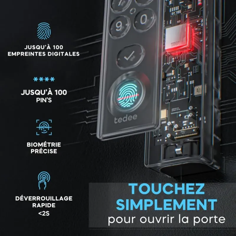 Tedee Keypad PRO - Acceso Inteligente por Huella Dactilar y PIN
