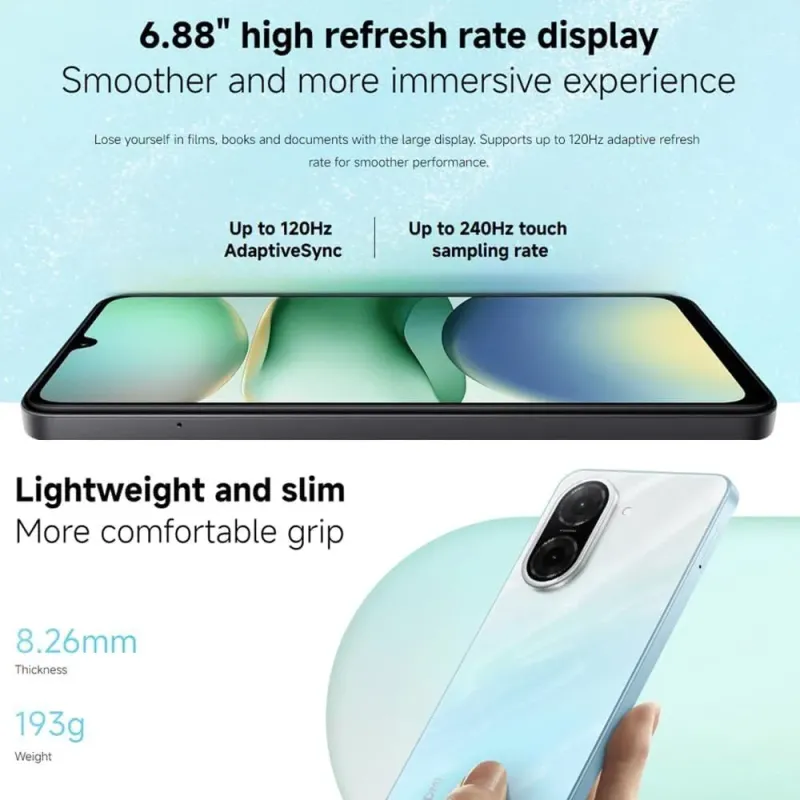 Xiaomi Redmi A5 4/128GB Azul - Pantalla 120Hz, Batería 5200 mAh
