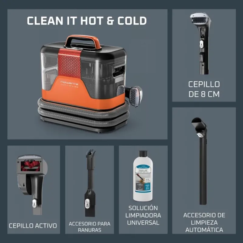 Rowenta Clean It Aspirador Tapicerías - Elimina Manchas Eficazmente