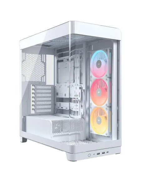 Corsair Frame 4500X LX-R RGB ATX Mid-Tower PC Case with Panoramic Tempered Glass and iCUE Link, White