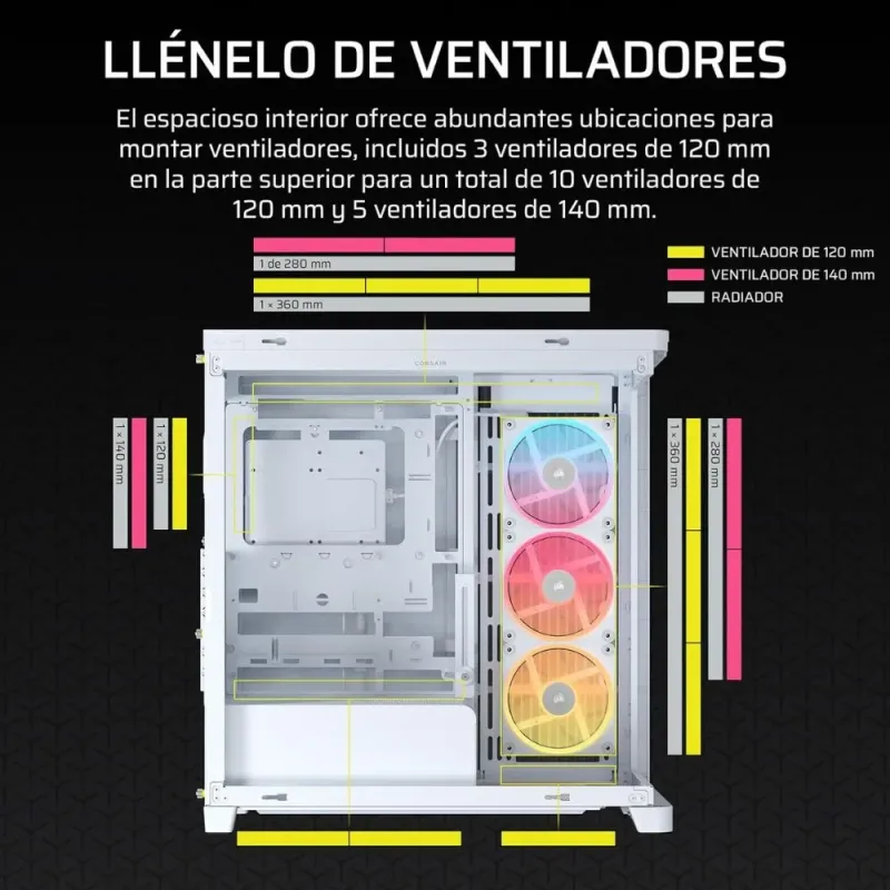 Corsair Frame 4500X LX-R RGB ATX Mid-Tower PC Case with Panoramic Tempered Glass and iCUE Link, White