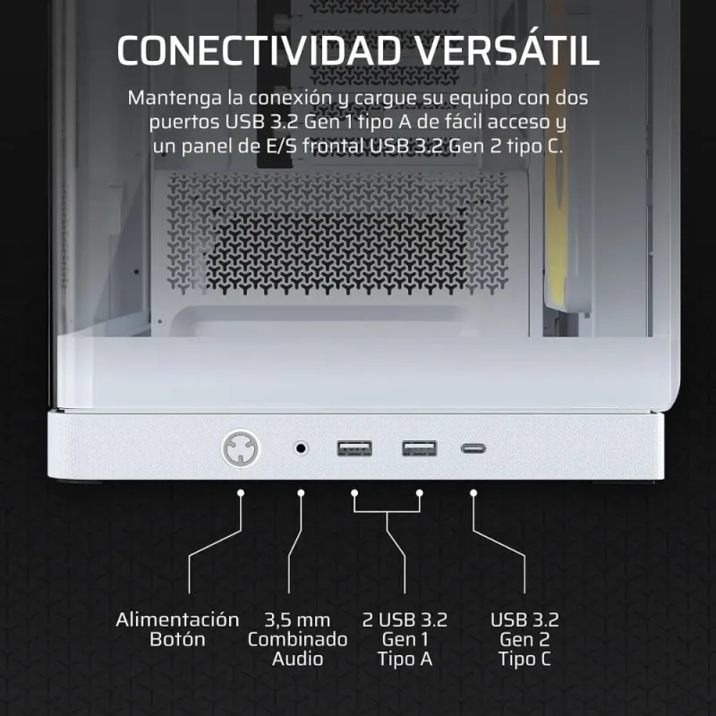 Corsair Frame 4500X LX-R RGB ATX-Mid-Tower-PC-Gehäuse mit Panorama-Glasfront aus gehärtetem Glas und iCUE Link, weiß