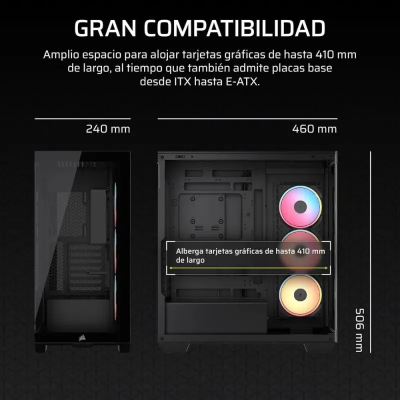 Corsair 3500X LX-R RGB iCUE Link | Mid-Tower Glass Case