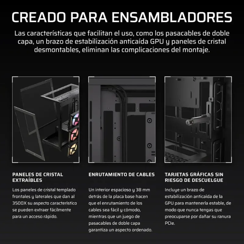 Corsair 3500X LX-R RGB iCUE Link | Mid-Tower Glass Case