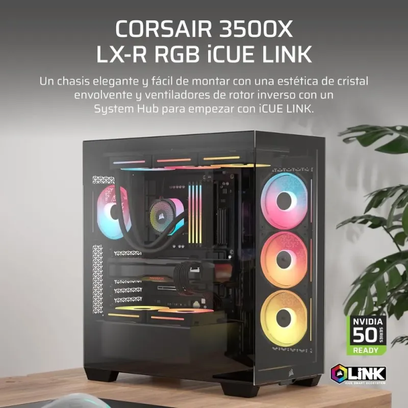 Corsair 3500X LX-R RGB iCUE Link | Mid-Tower Glass Case